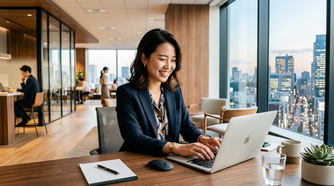 A staff member checking an order on a laptop